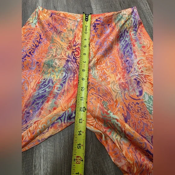 Vintage Lauren Taylor Satin Pants Suit Set Orange Candy Y2K Lagenlook Classy 6